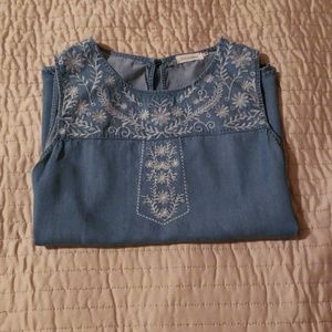 Blu Pepper Chambray Tank